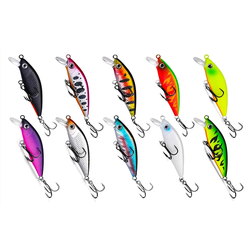 Topwater Fishing Floating Minnow Rattle Lure ABS Engineering Plastic Floating Design Built-in Rattle Beads For Bass