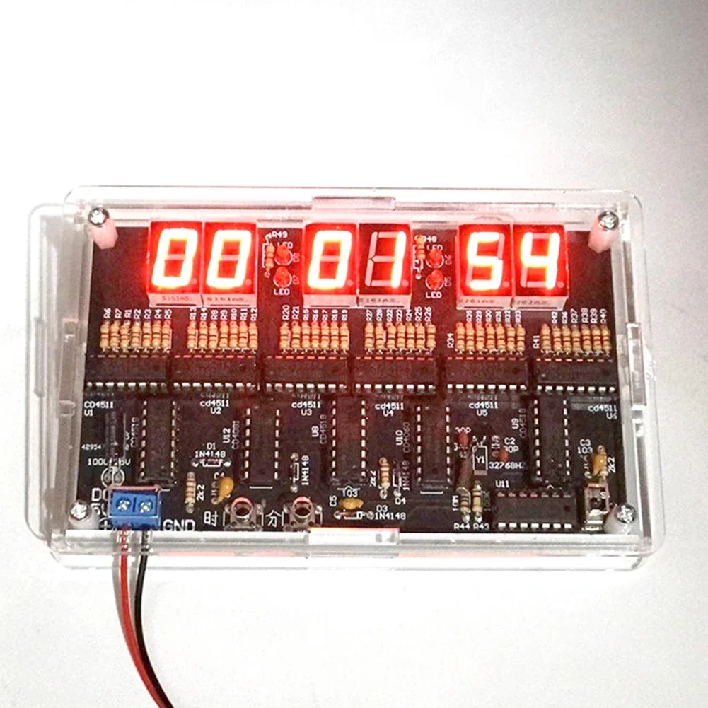 DC 4.5-5.5V 6-Bit Digital Circuit Clock Kit For Electronic Clock Teaching Training Welding And DIY Parts Production