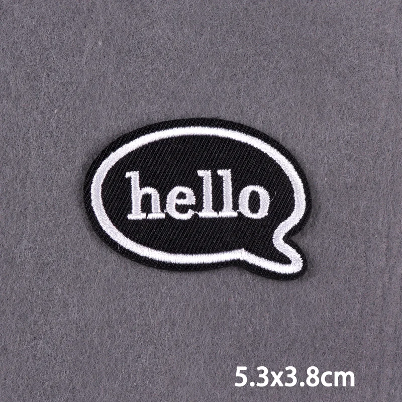 Schwarzer Aufnäher mit Slogan zum Aufbügeln für Kleidung, DIY-Stickerei-Applikation, Bügelbare Aufnäher, DIY-Bügelsticker, Abzeichen – Detail 18