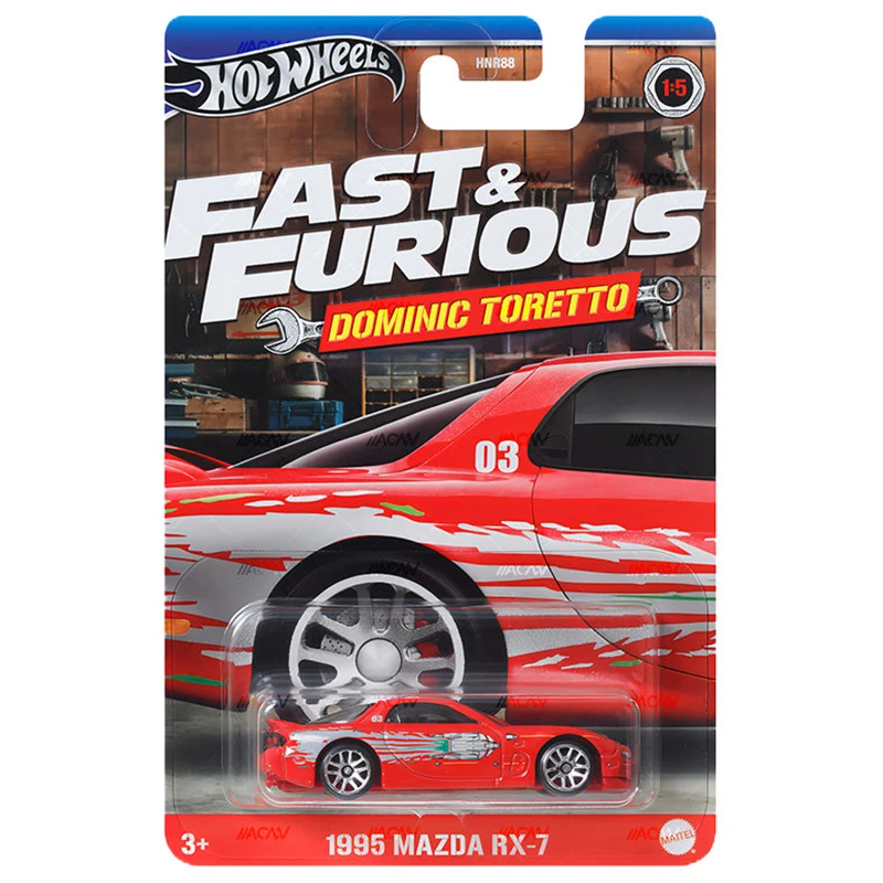 Hot Wheels Fast and Furious W MOTORS LYKAN HYPERSPORT/1995MAZDA RX-7/CHEVY FLEETLINE 1/64 Die-cast Model HNR88