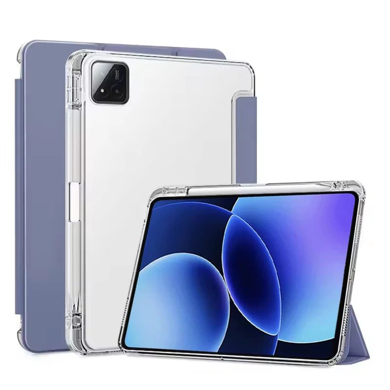 

Чехол для Xiaomi Pad 8 с держателем для стилуса, из искусственной кожи, с мягкой задней панелью и подставкой, для Xiaomi Pad 8 11.2 дюйма
