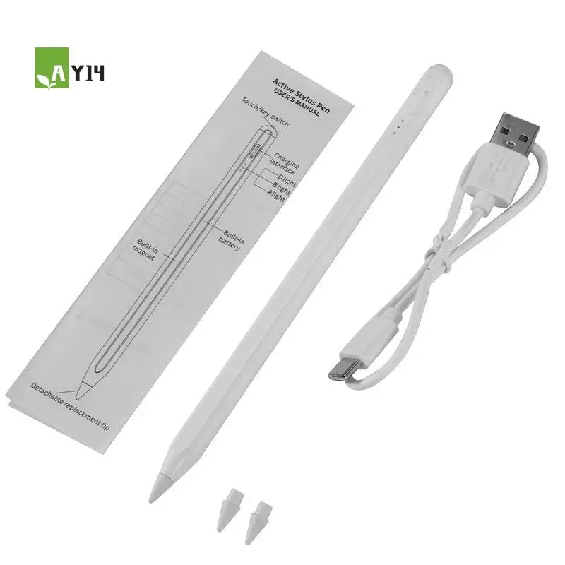 AY14 -For Pencil 2 Contact Pen Stylus For Ipad Pro 11 12.9 9.7 Air 3 Mini 5 Active Pencil No Delay Drawing Pen