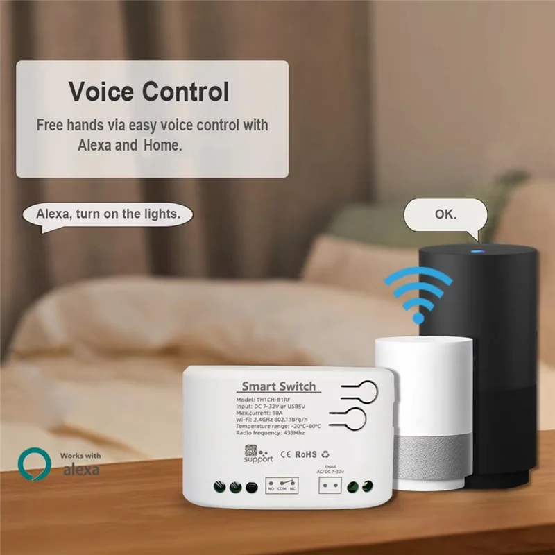 Y42A-Smart Wifi Temperature Humidity Switch Passive Dry Contact Relay Thermostat Monitor Temperature Sensor A