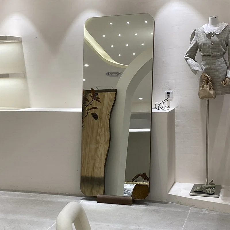 Women's clothing store full-body mirror household full-length mirror simple floor mirror thin Internet celebrity clothing store
