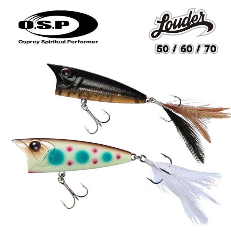 Original Japan OSP O.S.P Louder 50/60/70 Topwater Popper 4.7g/8.4g