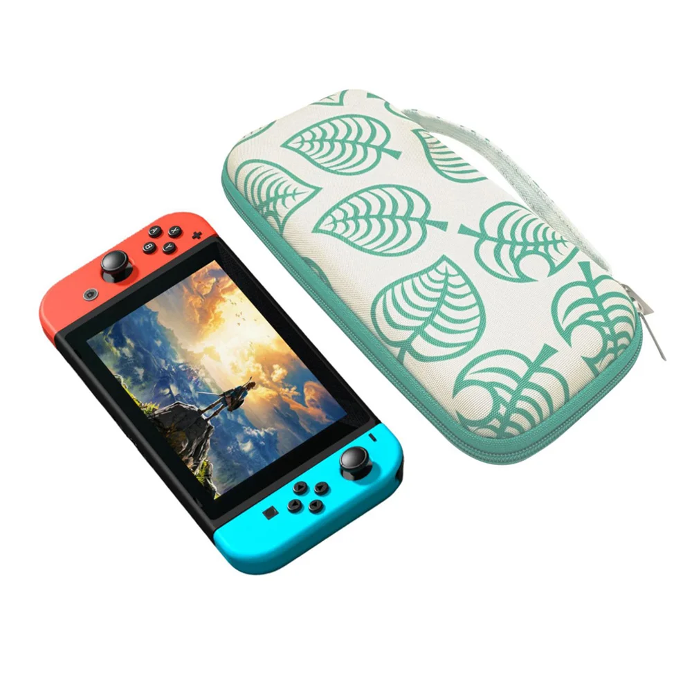 Cute Forest Green Leaves Case Bag Portable Console Carrying Travel Bag Pouch New Designer for Nintendo Switchlite