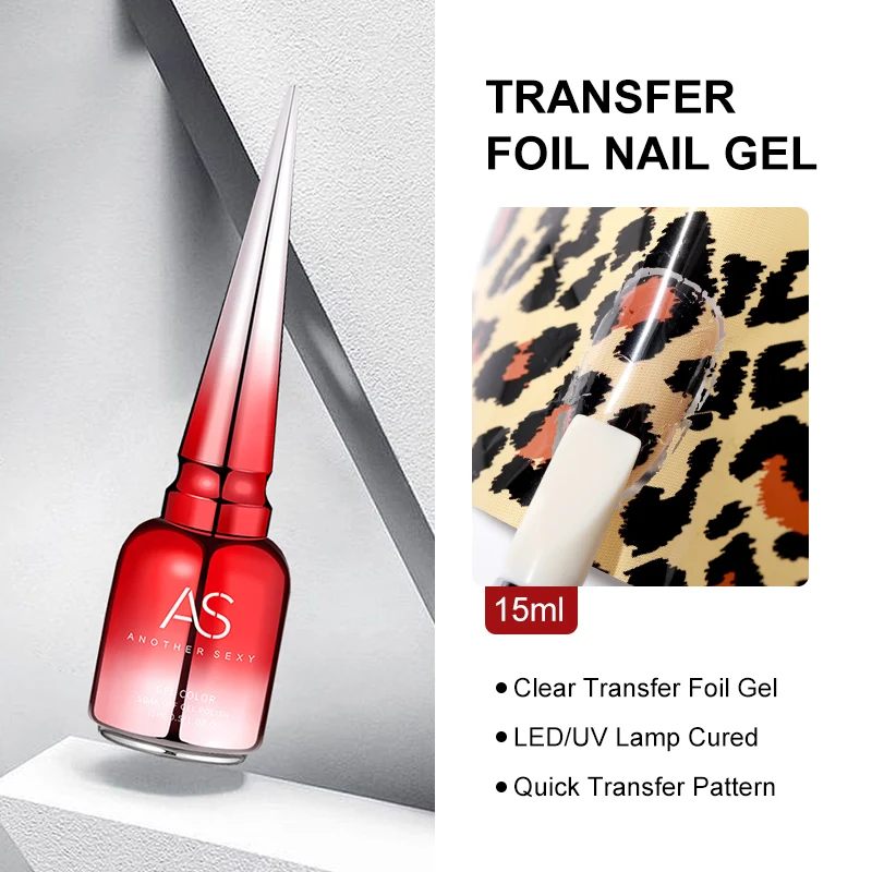 AS 15ml Diamond Top Coat Gel Nail Polish Soak Off UV LED Gel Polish No-Wipe High Shine Tempered Top Coat Gel