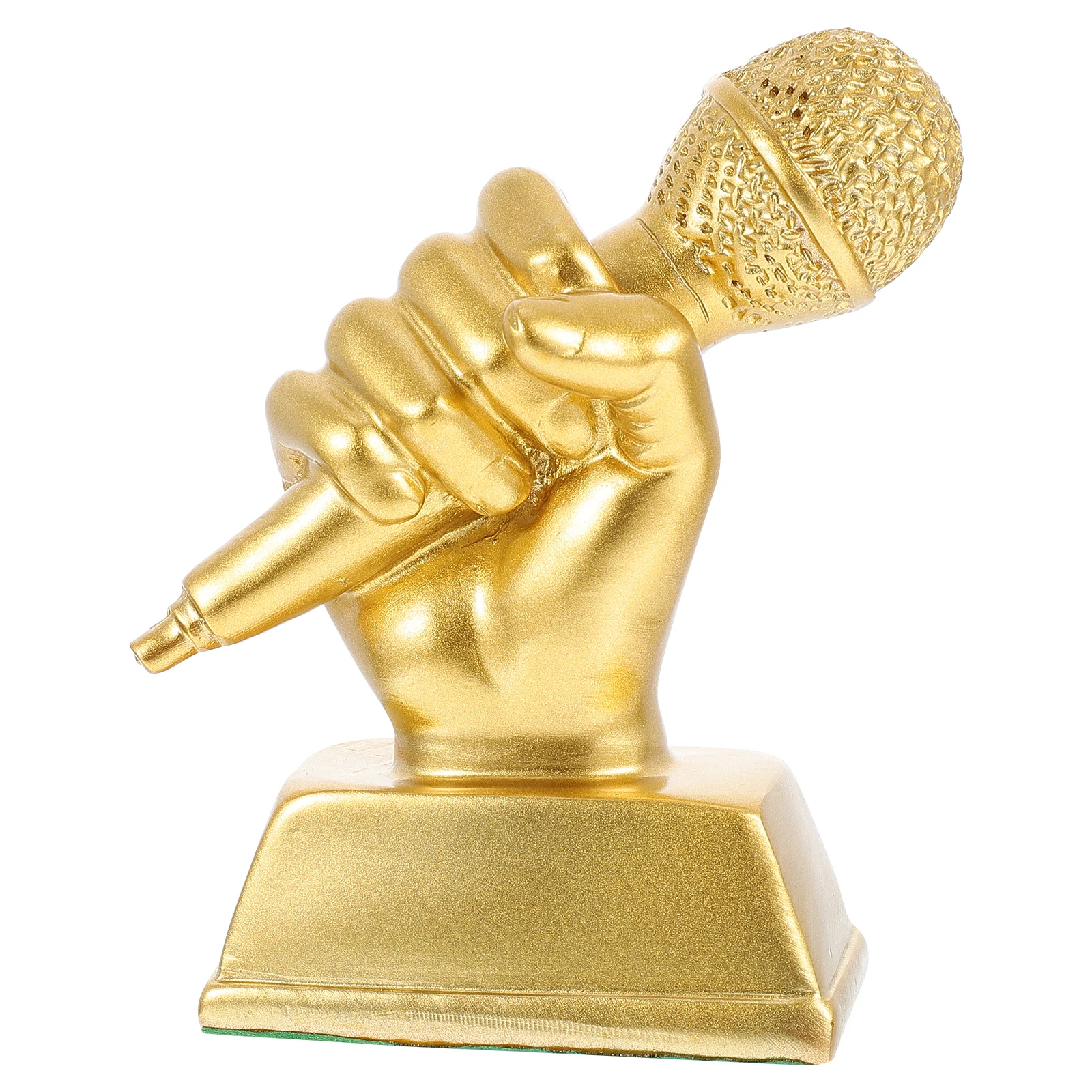 

Music Trophy Children Award Golden Mic Accessories Party Game Prize Singing Resin Microphone Decor
