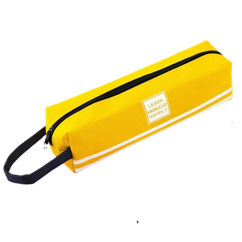 Пенал, вместительный органайзер для канцелярских принадлежностей, Прочная Стильная гладкая сумка для хранения карандашей на молнии для дома и школы