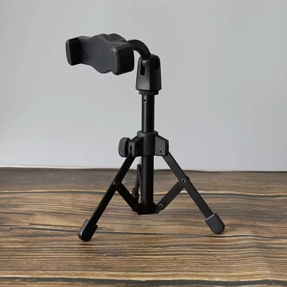 

Desktop Phone Holder Mic Stand Wireless Microphone Adjustable Tripod Foldable with Clip Metal Universal Mount