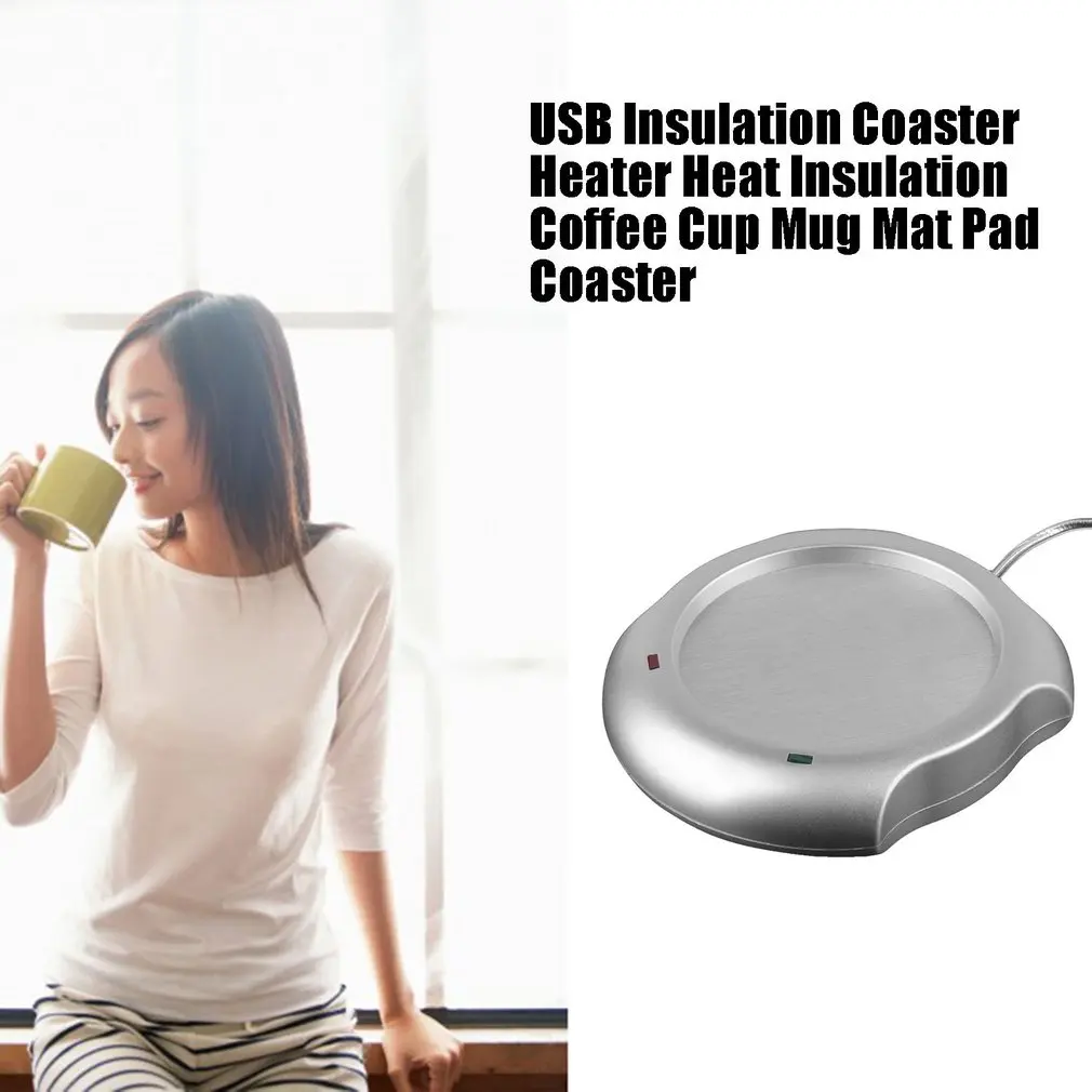 Moda USB Isolamento Coaster, Aquecedor, Isolamento Térmico, Elétrico, Multifuncional, Copo de Café, Caneca Mat, Pad, Casa, Acessório de Escritório