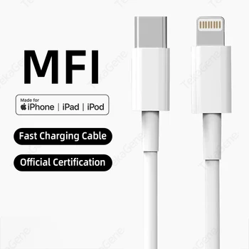 MFi 인증 고속 충전기 데이터 케이블, PD3.0, 20W, 아이폰 14, 13, 12 프로 맥스, 에어팟, 아이패드, USB C 타입 라이트닝 케이블