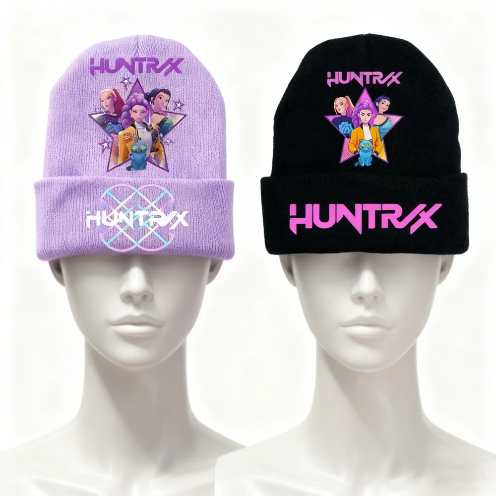 K-Pop شيطان الصيادين الفتيات الفتيان قبعات منسوجة الكرتون الأطفال القبعات القطن الشتاء Kawaii قبعة أنيمي عيد ميلاد هدايا عالية الجودة #3