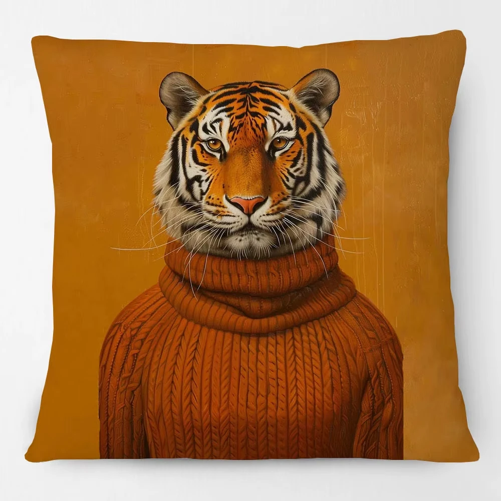 أنيقة الزرافة فلامنغو أنثى ليوبارد الحيوانات صورة وسادة غطاء غرفة ديكور غطاء الوسادة أريكة سادات الديكور