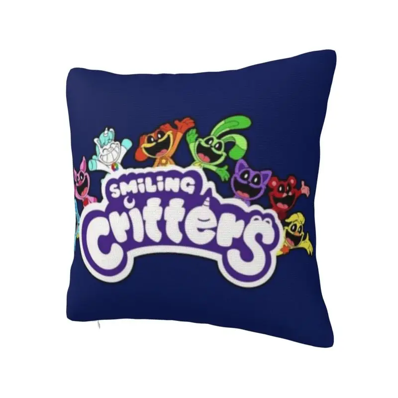 Custom Smilings Critters Cushion Cover Decoration 3D Print Throw Pillow for Sofa Double-sided