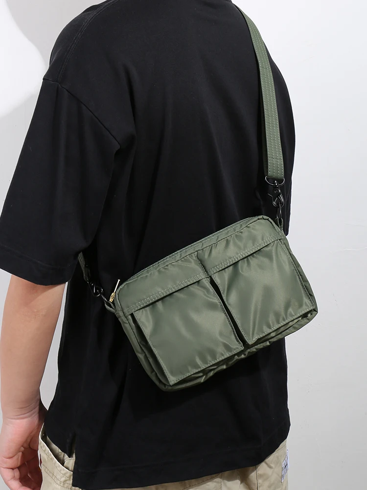 Classic Style Unisex Commuter Travel  Versatile Crossbody Bag Street Trend Soft Nylon Material Zipper Closure Casual Scene