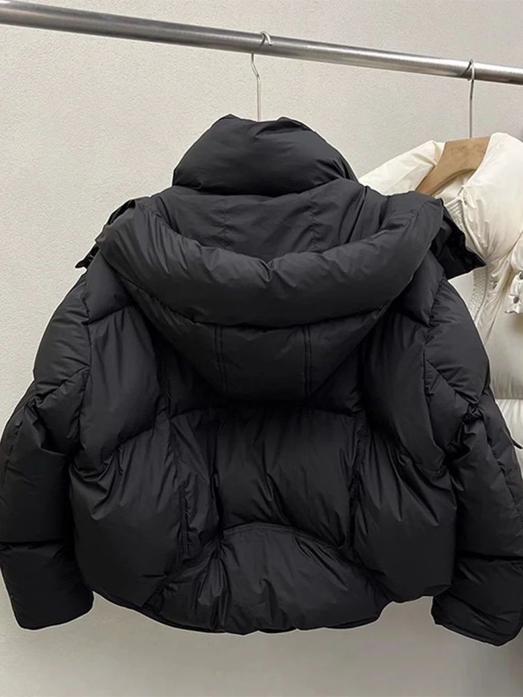 Damen Weinrote Parka-Jacke, Mantel, modisch, warm, langärmelig, Hoodies, Mantel, Vintage, Harajuku, gepolsterte Jacke, Winter, 2000er-Jahre-Kleidung