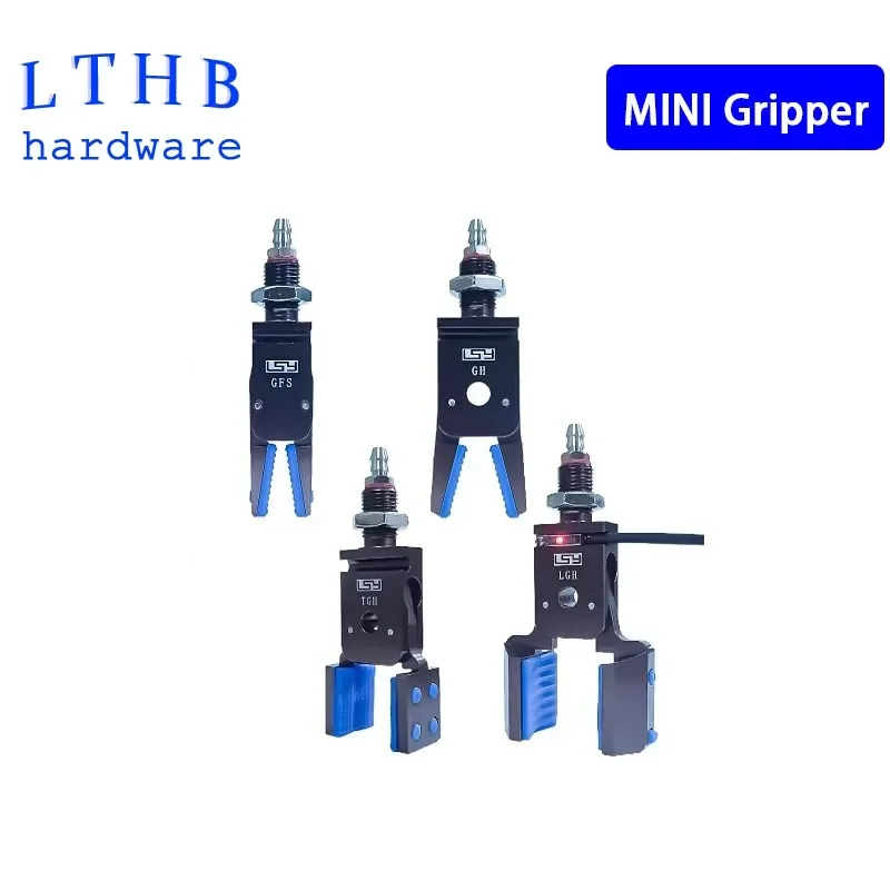 

Pneumatic Fixture Mini Gripper with Anti-skid Rubber Sensor Switch Injection Molding Machine Accessories Manipulator Clamp