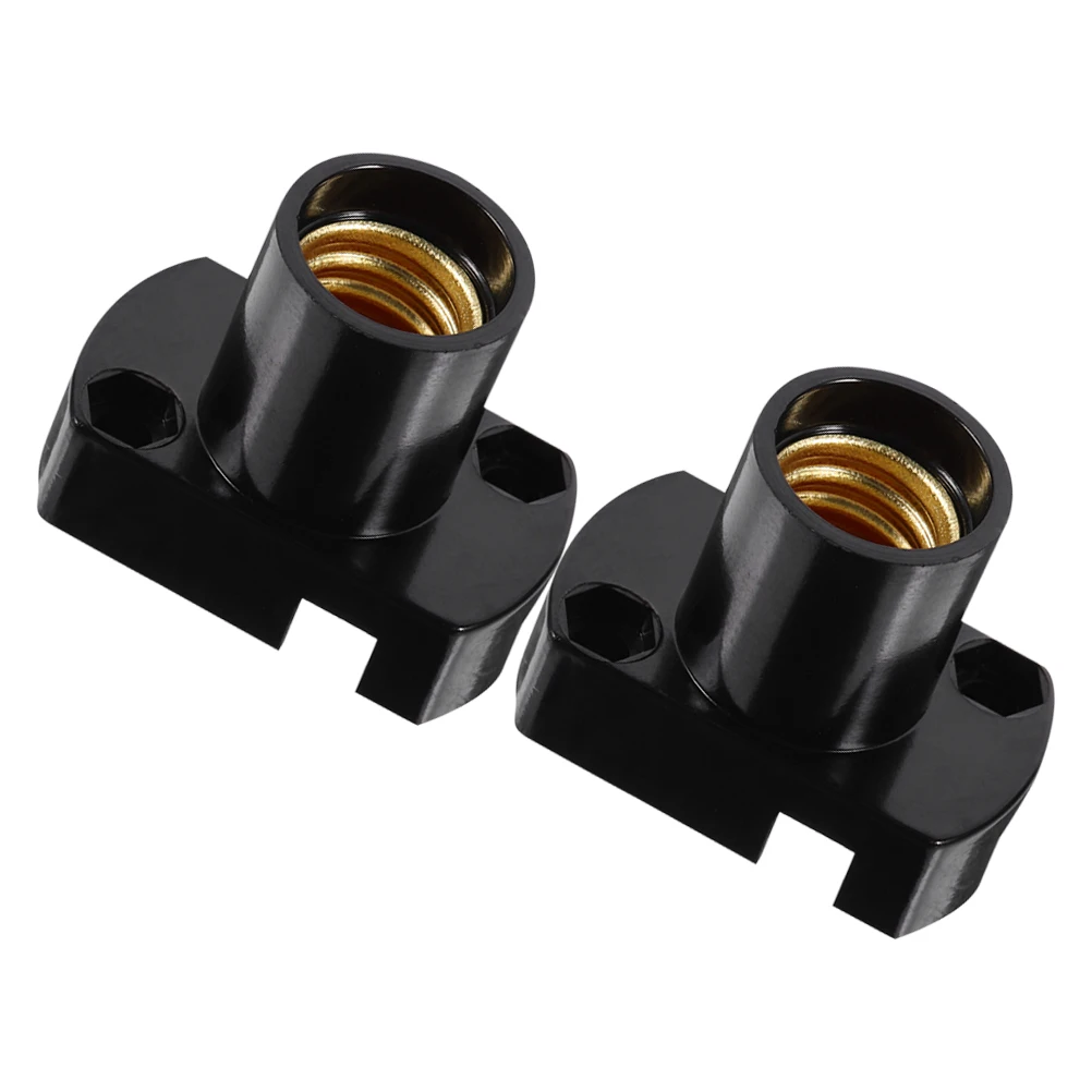 

2pcs E12 Lamp Holder Black Surface Mount Socket Narrow Wall Design Light Bulb Plug LED Lamp Accessories Household Desk