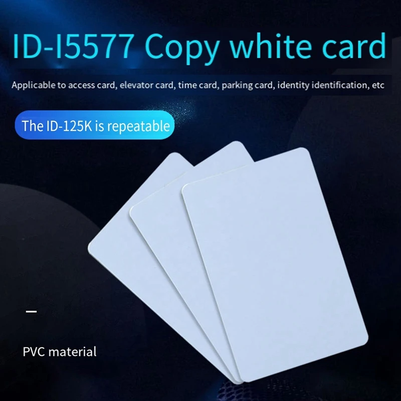 T5577 White Card Thin Card ID Smart Card Proximity Access Card Rfid Card RFID Card Can Be Copied Multi-Function Door Car Durable