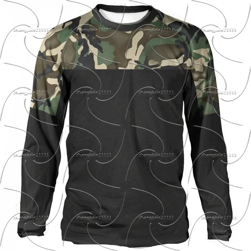 ملابس رياضية جديدة للدراجات الجبلية، قميص رجالي بأكمام طويلة للدراجة على الطرق الوعرة، مسامي وسريع الجفاف #3