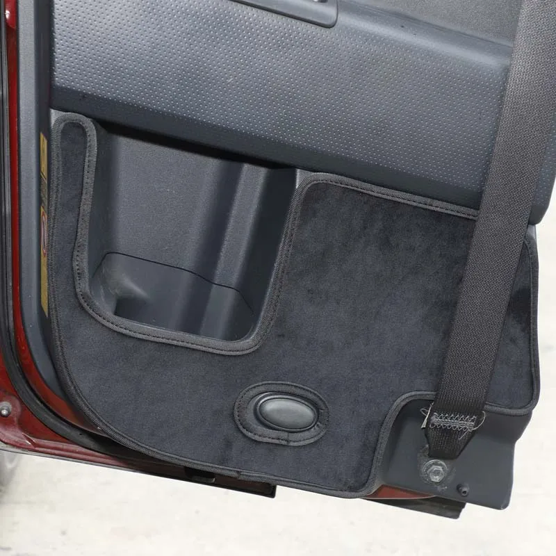 

For Toyota FJ Cruiser 2007-2021 Velvet Black Car Door Anti-kick Panel Cover Trim Sticker Protective Pad Interior Car Accessories