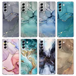 Marble Art Fashion Phone Case For Samsung Galaxy S21 Plus S20 FE S22 Ultra 5G S10E S10 S9 S8 Note 20 10 Lite Clear Cover Shell
