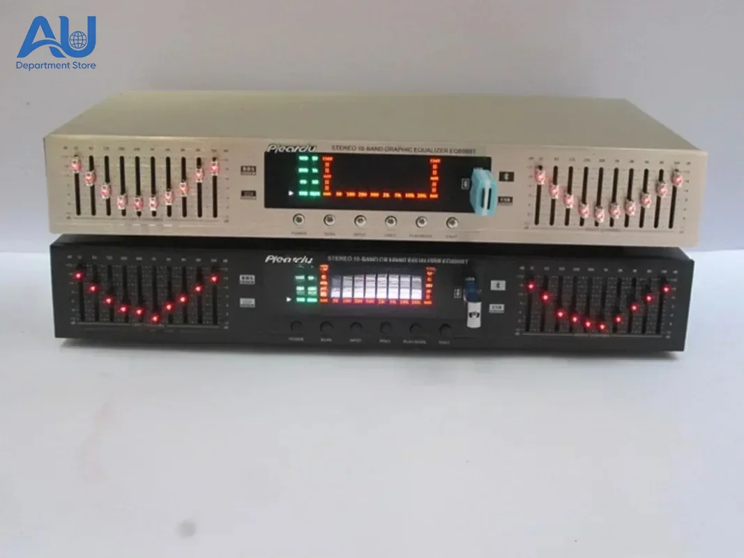 Built in Bluetooth Stereo, 20 Segment USB Flash Drive, High, Medium, and Low Frequency Adjustable HiFi Fever Home Equalizer