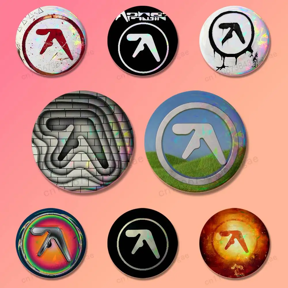 

Musician A-Aphex T-Twin Round Cosplay Pin Bag Decor Fans Collect Friends Gifts Brooch Souvenir Badges 25 32 44 58 75 mm