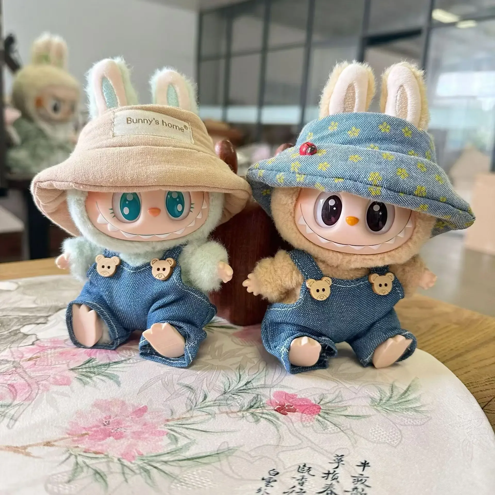 For 17cm Labubu I II Idol Dolls DIY Accessories Gifts Korea Kpop Exo Idol Dolls Overalls Clothing Cute Mini Plush Doll'S Clothes