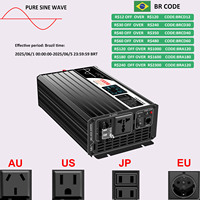 1500W 2000W 2500W 3000W pure sine wave solar power inverter 12V/24V/48V DC to 110V 220V AC LCD screen