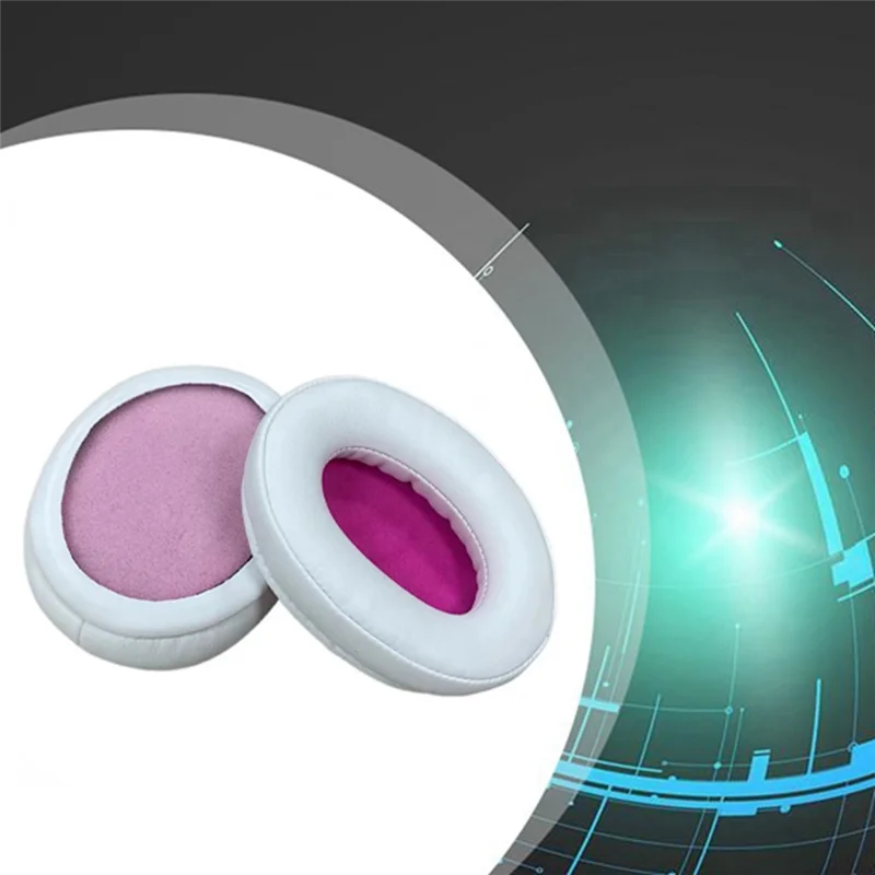 B27B استبدال بطانة للأذن Forkingston Cloud Silver II سماعة الرأس لينة رغوة الأذن وسادة منصات أبيض + أرجواني #2