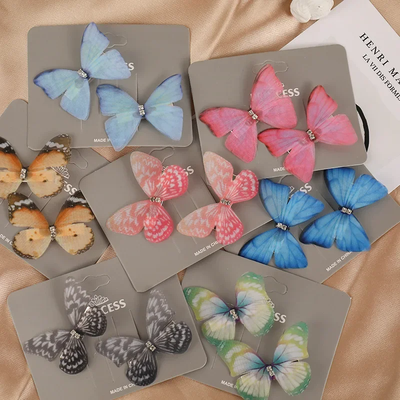 

1Pair Butterfly Hairpin For Women Girls Sweet Ornament Clip Baby Clips Accessories