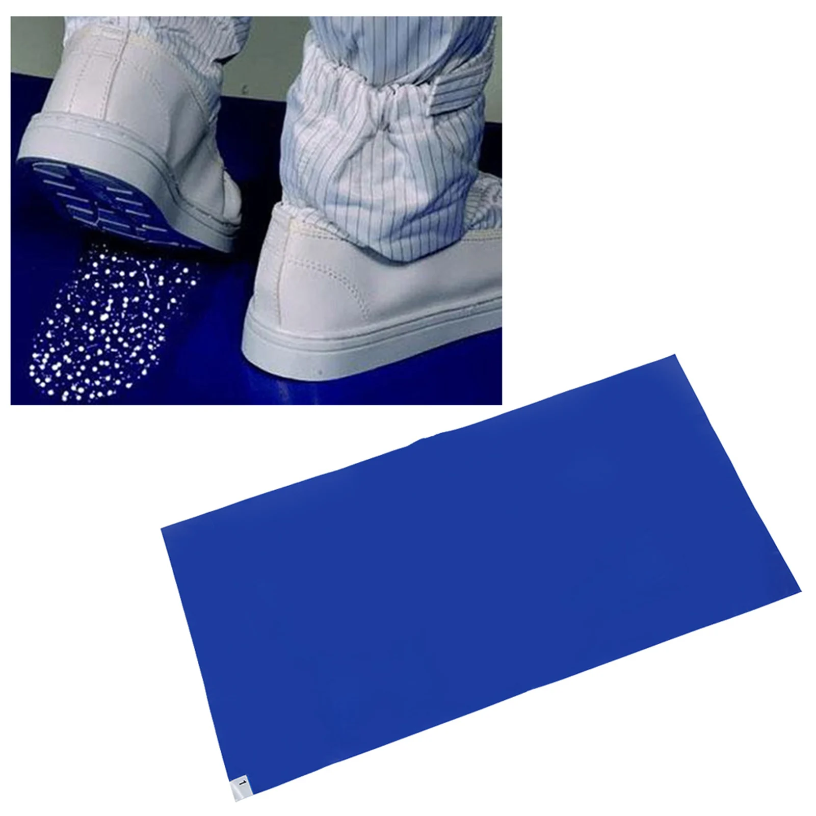 حصيرة لاصقة لغرف الأبحاث مكونة من 30 طبقات وسادة لاصقة زرقاء عالية اللزوجة للمختبرات مقاس 18 × 36 بوصة وسادة لاصقة لغرف الأبحاث #2