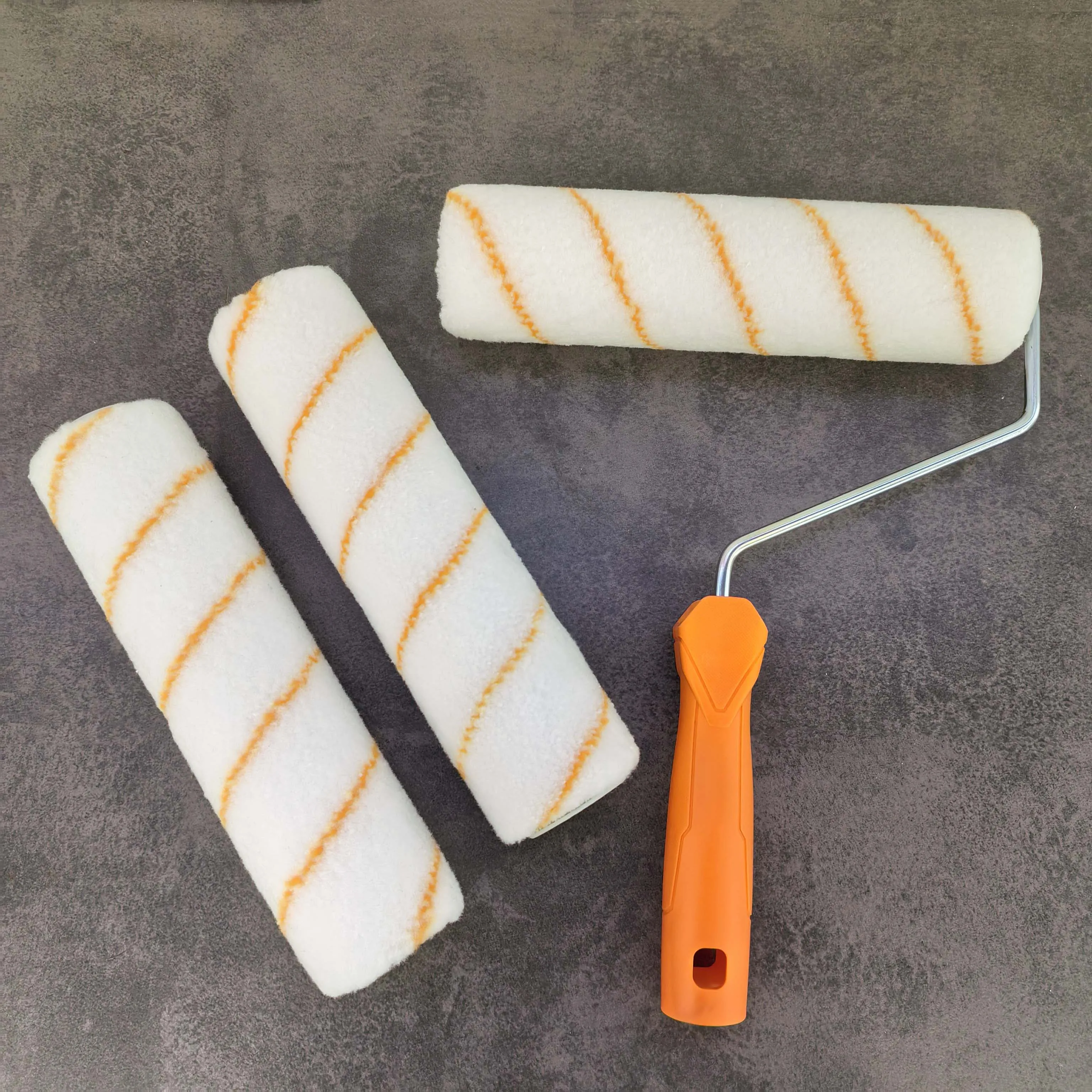 9 Inch Roller Brush Set, 1 Bracket & 3 Roller Covers, Eco‑Friendly Universal Professional Painting Too