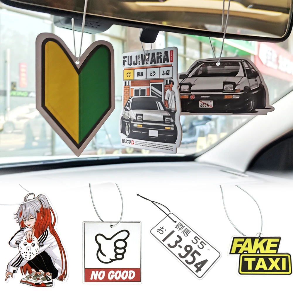 AE86 سيارة الهواء المعطر معلقة ، السيارات شاحنة مرآة الرؤية الخلفية ، قلادة العطور ، ورقة الصلبة ، د الأولي ، JDM الملحقات الداخلية ، أحدث #1