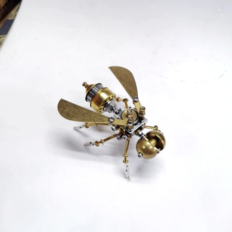 DIY Metal Assembly Little Bee Model building Kits Toys for Kids Adults Steampunk Mechanical Insect 3D puzzles models toy
