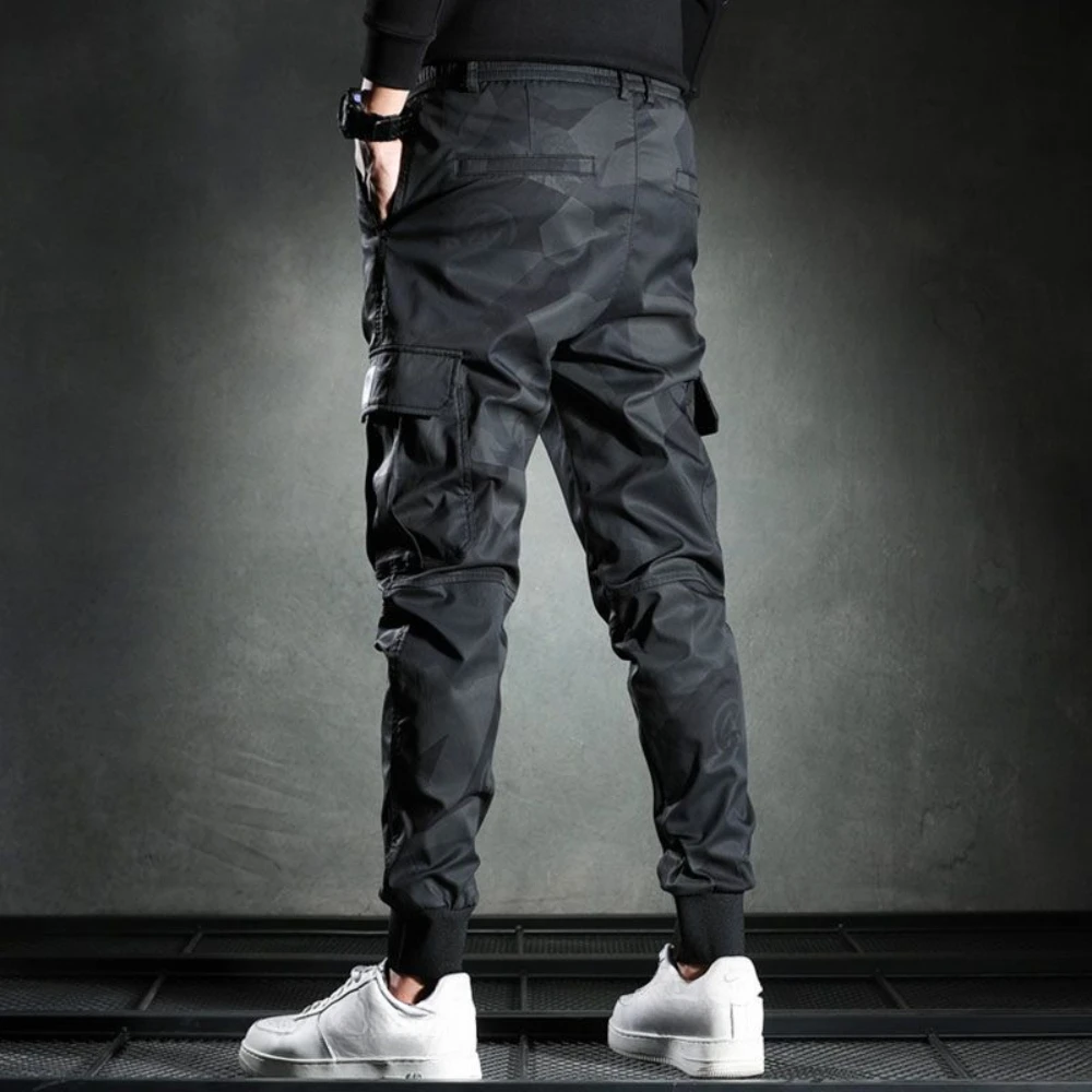 Trousers Man Black Spring Summer Pencil Cargo Pants for Men Cheapest Fashion Long Casual Aesthetic Korean Style Luxury Nylon Emo