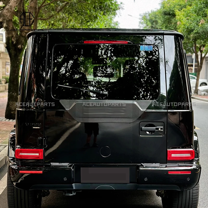 W463A W464 G350 G500 G550 G63 G-class B Style Dry Carbon Spare Tire Cover Sticker 2000-2018 2019-2023 G Wagon Remove Spare Tire