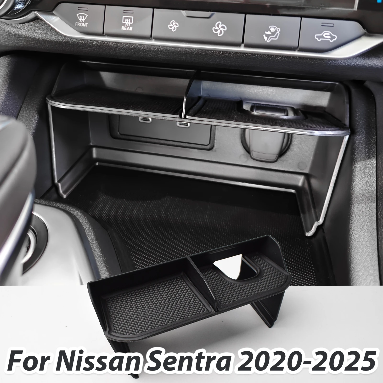 

Center Console Organizer For Nissan Sentra 2020 2021 2022 2023 2024 2025 Armrest Box Storage Center Console Tray ABS Accessories