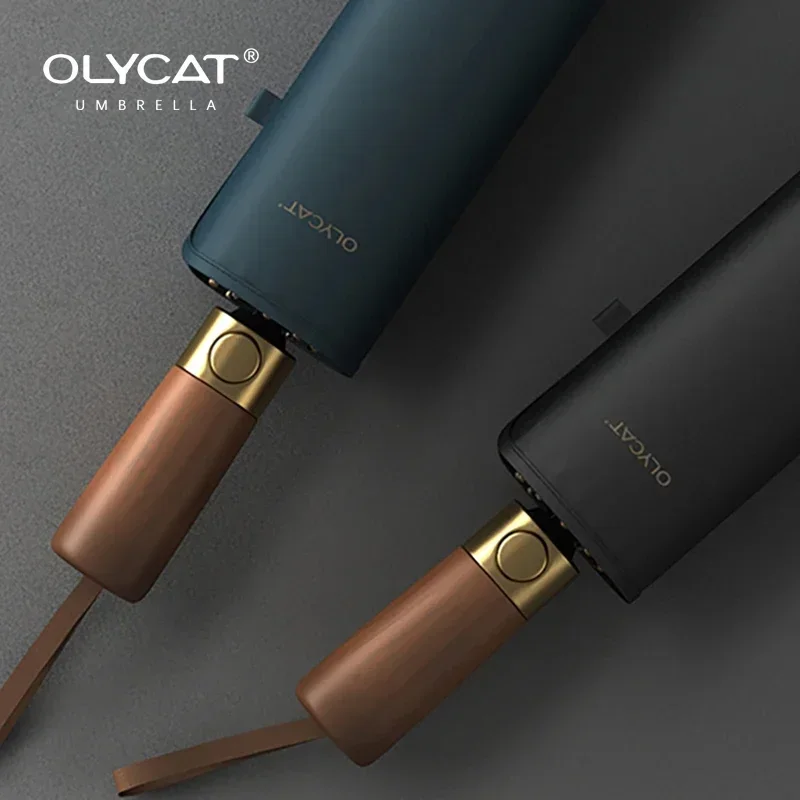 OLYCAT ZZ-Umbrella Luxury, Fully Automatic Umbrella for Rain Windproof Strong, Big Golf Folding Brand Umbrella Men, 10 Ribs