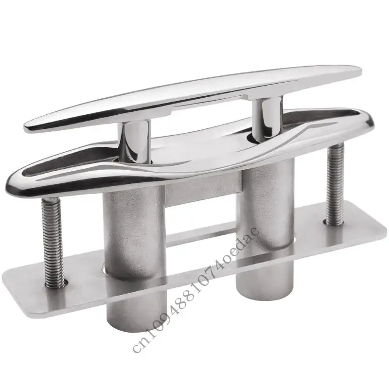 

0XXC 316 Stainless Boat Cleats 6inch Pull Up Cleat Retractable Flush Mount Deck Cleat