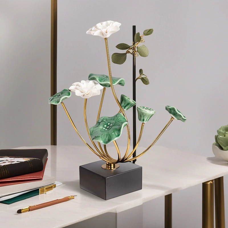 New Chinese Style Luxury Zen Table Ornament For Living Room TV Stand, Elegant Minimal Desk Decor For Home, For Couples Gift