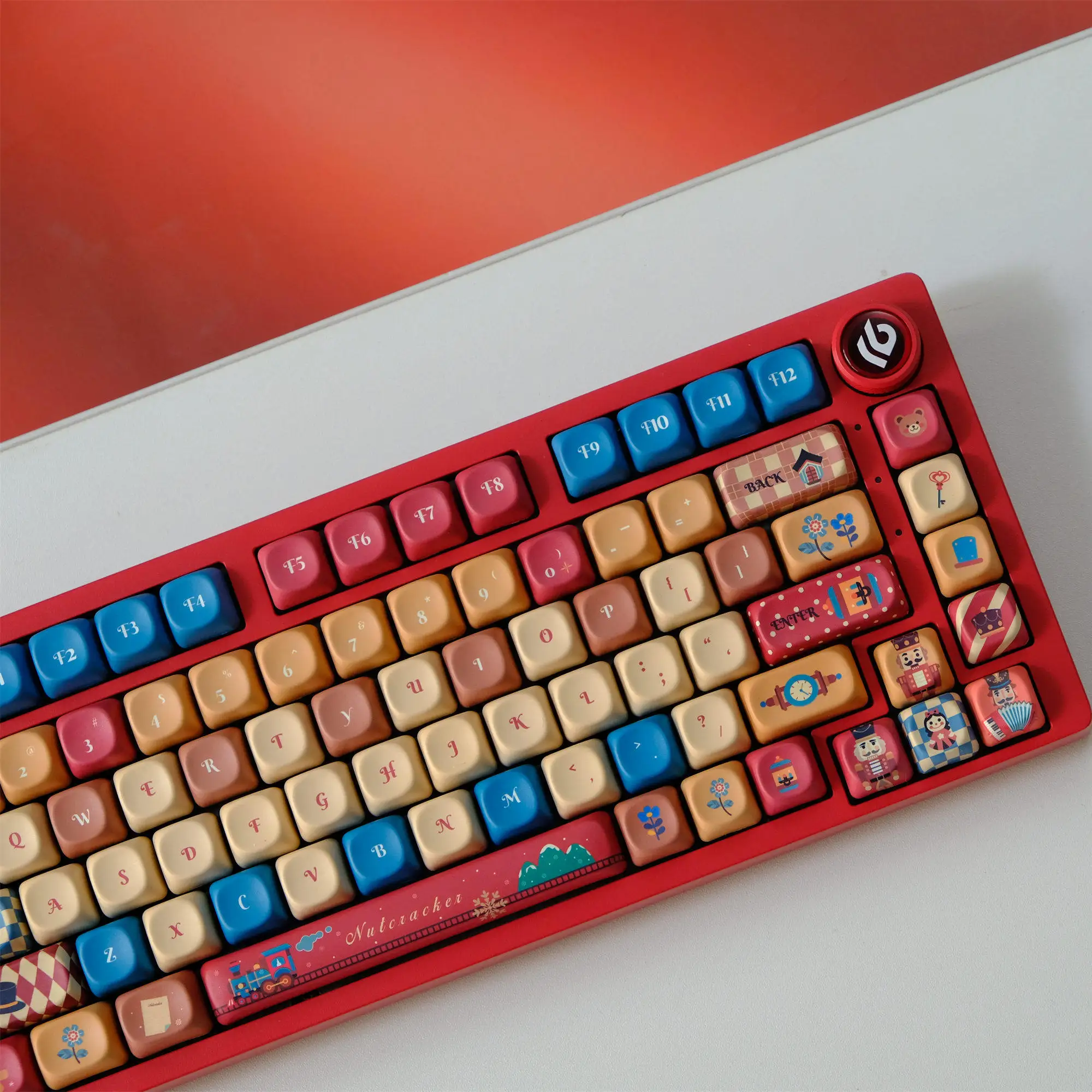 

132 клавиши, кейкапы «Щелкунчик» из PBT, профиль MOA, сублимационная печать, кастомные колпачки для механической клавиатуры Drunken Deer Rain 75 Wooting