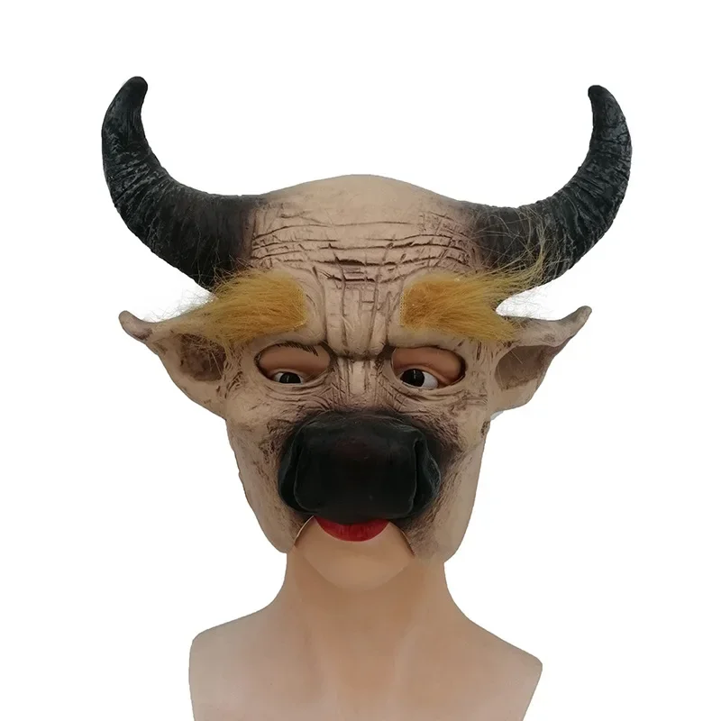Halloween Latex Masker Stier Demon Koning Masker Dier Cosplay Party Masker