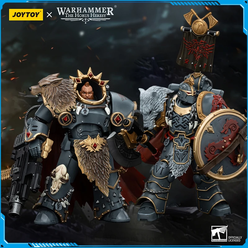 

Joy Toy Warhammer 40K Space Wolves Hvarl Red-Blade Action Figure 2024 New Space Marines Room Decoration Birthday Gift