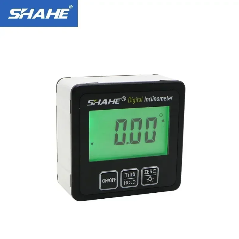 SHAHE Aluminum Alloy Digital Protractor Inclinometer Level Box Digital Angle Finder Bevel Box With Bottom Built-in Magnet