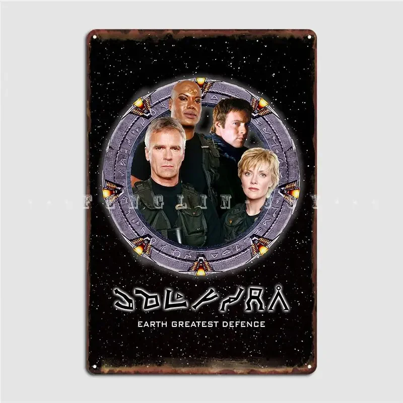 Stargate Sg1 Earth Greatest Defence Metal Sign Wall Funny Wall Mural Mural Painting Tin Sign Posters