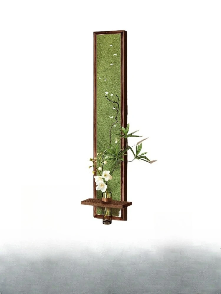 Medieval style living room decorative painting hydroponic plant sandstone three-dimensional porch hanging painting background