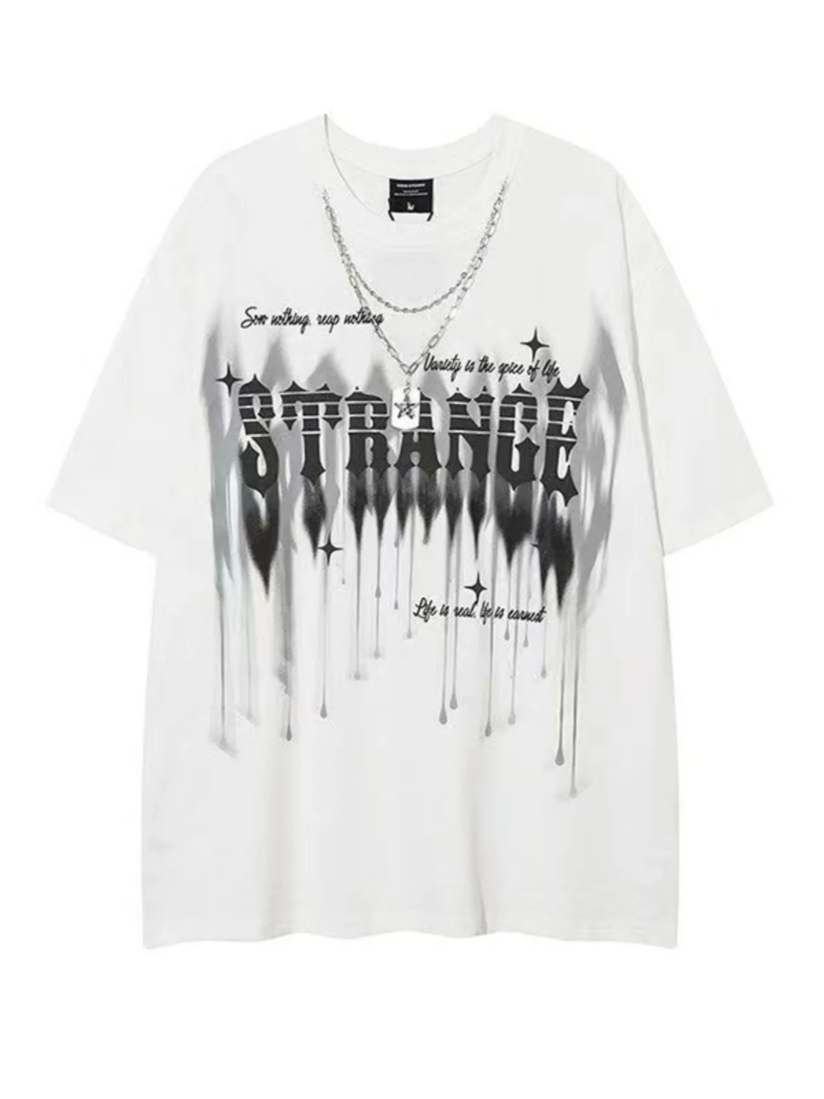 

Pure Cotton round Ne ort Sve T-irt Gothic Letter Print Hip Hop Nelace Top k Cool Men Women Summer Casual Tee